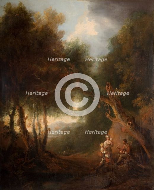 A Wooded Landscape, Autumn Evening, probably c.1800.  Creator: Unknown.