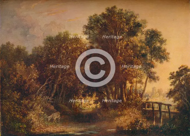 'A Wooded Lane', c1790. Artist: John Crome.