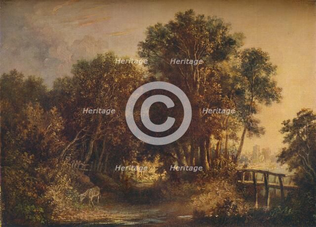 'A Wooded Lane', c1790. Artist: John Crome.
