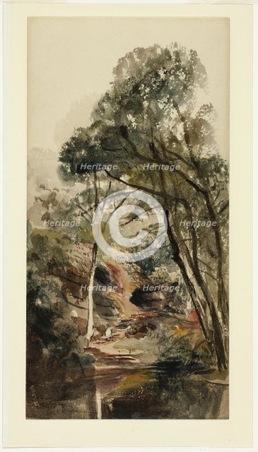 A Wooded River Landscape, 1839/40. Creator: Peter de Wint.