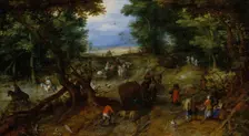 A Woodland Road with Travelers, 1607. Creator: Jan Brueghel the Elder