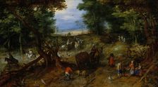 A Woodland Road with Travelers, 1607. Creator: Jan Brueghel the Elder