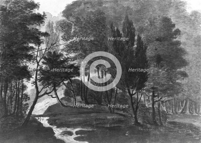 A Woodland Scene (The Sun Reflecting on the Dew, a Garden Scene: Echo..., 1811-ca. 1813. Creator: Pavel Petrovic Svin'in.