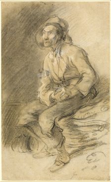 A Woodman Seated on a Bundle of Faggots, 1787. Creator: Thomas Gainsborough