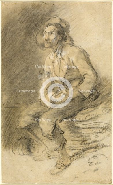 A Woodman Seated on a Bundle of Faggots, 1787. Creator: Thomas Gainsborough.