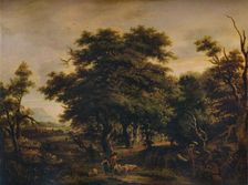 A Woody Landscape, with Figures and Sheep c1805. Artist: Alexander Nasmyth