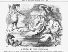 A Word to the Mermaids 1865. Creator: John Tenniel