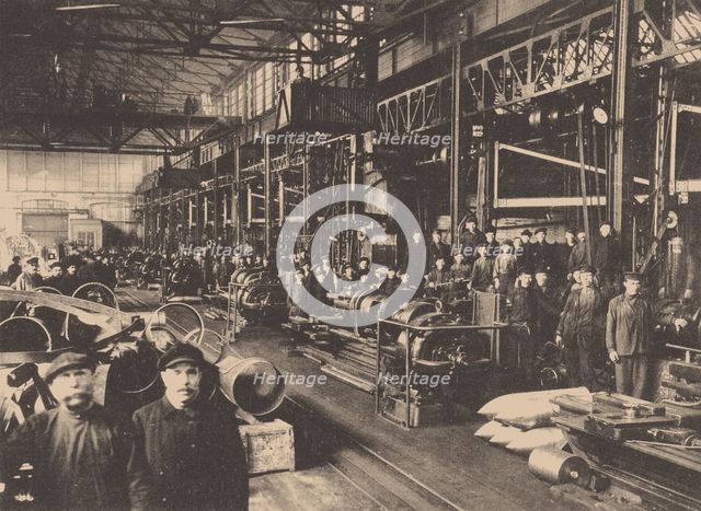 A workshop of the Putilov factory, c. 1914. Artist: Anonymous  
