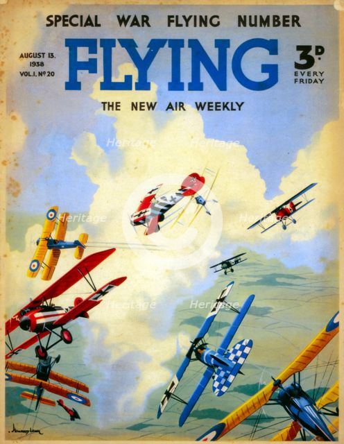 A World War I dogfight (1914-1918), 1938. Artist: Unknown