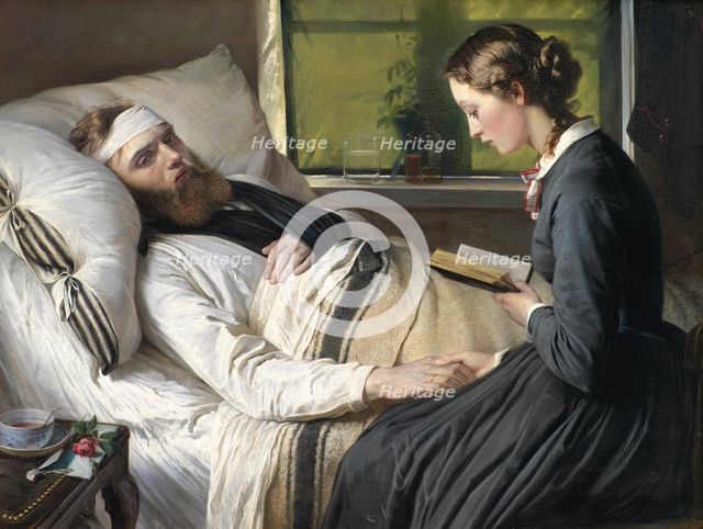 A Wounded Danish Soldier, 1865. Creator: Elisabeth Baumann.