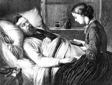 "A Wounded Danish Soldier and his Betrothed," by Madame Jerichau, 1870. Creator: Unknown