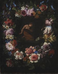A Wreath of Flowers, 1668-1695. Creator: Karel van Vogelaer