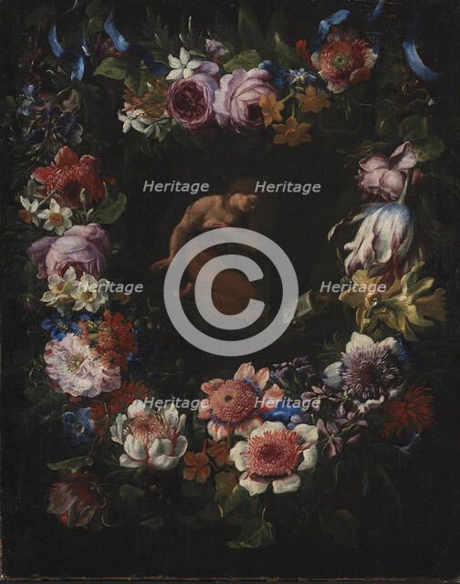 A Wreath of Flowers, 1668-1695. Creator: Karel van Vogelaer.