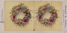 A Wreath of Natural Flowers, about 1870. Creator: Joseph L. Bates