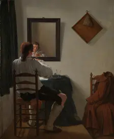 A Writer Trimming his Pen, 1784. Creator: Jan Ekels the Younger