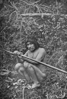 A Yaghan Attaching The Head of His Harpoon to the Shaft 1911