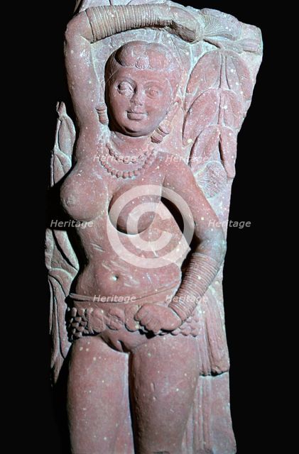 A yakshi (tree-goddess) from a Jain Stupa, 2nd century. Artist: Unknown