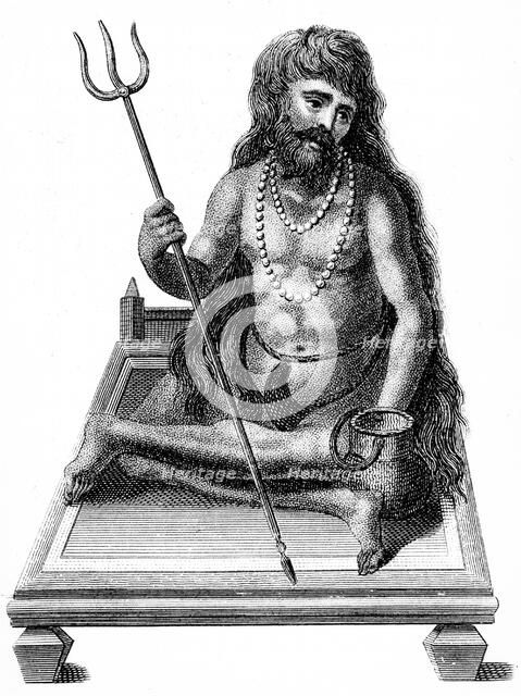 A Yogi meditating, 1811. Artist: Unknown