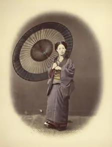 A Yokohama Belle, 1866-1867. Creator: Felice Beato