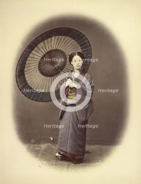 A Yokohama Belle, 1866-1867. Creator: Felice Beato.