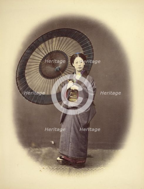 A Yokohama Belle, 1866-1867. Creator: Felice Beato.