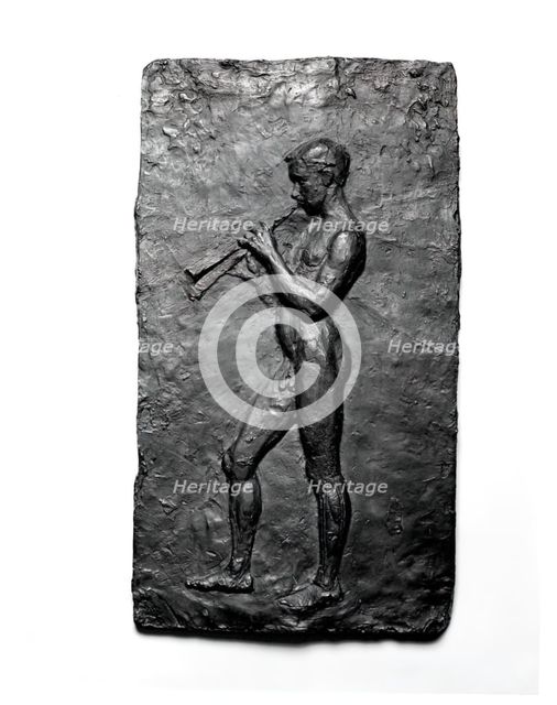A Youth Playing the Pipes, 1883/cast 1930. Creator: Thomas Eakins.
