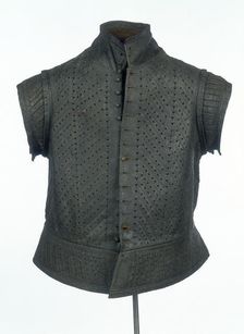 A youth's brown leather jerkin, c1555-c1565