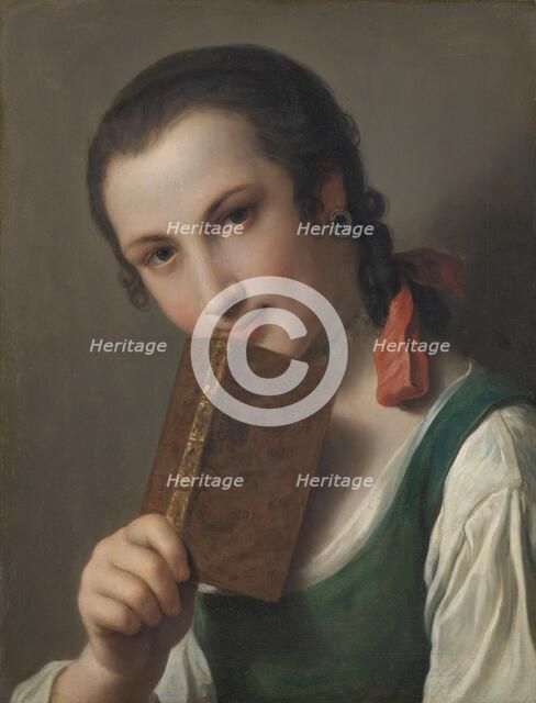 A Young Woman with a Book, 1756-1762. Creator: Pietro Rotari.