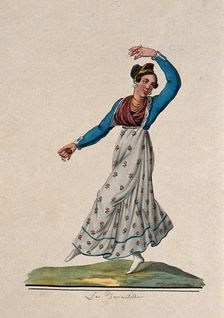 A young woman dancing the tarantella. Creator: Unknown