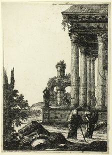 A Young Woman Giving Directions to a Person, n.d. Creator: Jean Lepautre