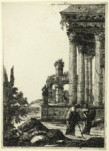 A Young Woman Giving Directions to a Person, n.d. Creator: Jean Lepautre