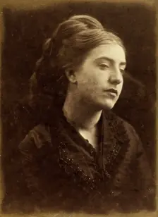 A young woman in mourning dress, 1868/1872. Creator: Julia Margaret Cameron