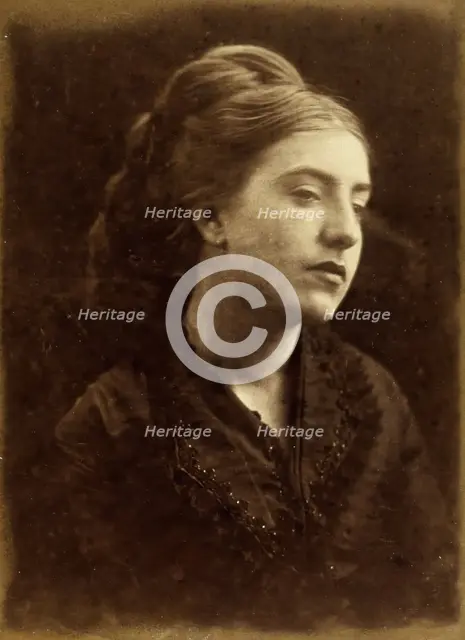 A young woman in mourning dress, 1868/1872. Creator: Julia Margaret Cameron.