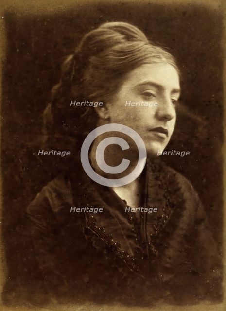 A young woman in mourning dress, 1868/1872. Creator: Julia Margaret Cameron.