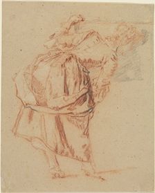 A Young Woman Looking in a Mirror, 1742/1743. Creator: Nicolas Lancret