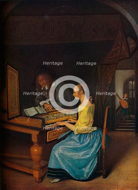'A Young Woman playing a Harpsichord to a Young Man', 1659. Artist: Jan Steen.