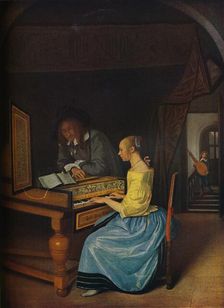 A Young Woman playing a Harpsichord to a Young Man 1659. Artist: Jan Steen