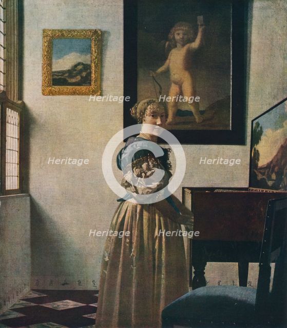 'A Young Woman Standing at a Virginal', about 1670-1672. Artist: Jan Vermeer.