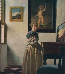 A Young Woman Standing at a Virginal about 1670-1672. Artist: Jan Vermeer