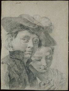 A Young Boy Wearing a Plumed Hat, and a Young Girl, 1735/40. Creator: Giovanni Battista Piazzetta