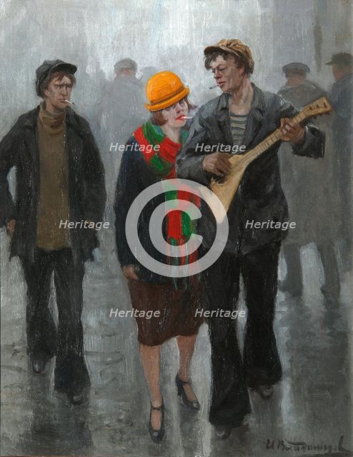A Young Couple, 1920s. Artist: Vladimirov, Ivan Alexeyevich (1869-1947)