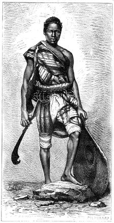 A young Dahomian, Guinea c1870s.Artist: E Ronjat
