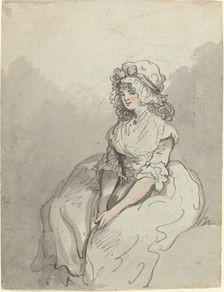 A Young English Beauty, c. 1790. Creator: Thomas Rowlandson