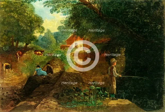 'A Young Fisherman in Stapleton Glen', early-mid 19th century, (1946).  Creator: Francis Danby.