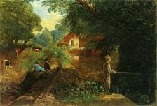 A Young Fisherman in Stapleton Glen early-mid 19th century, (1946). Creator: Francis Danby