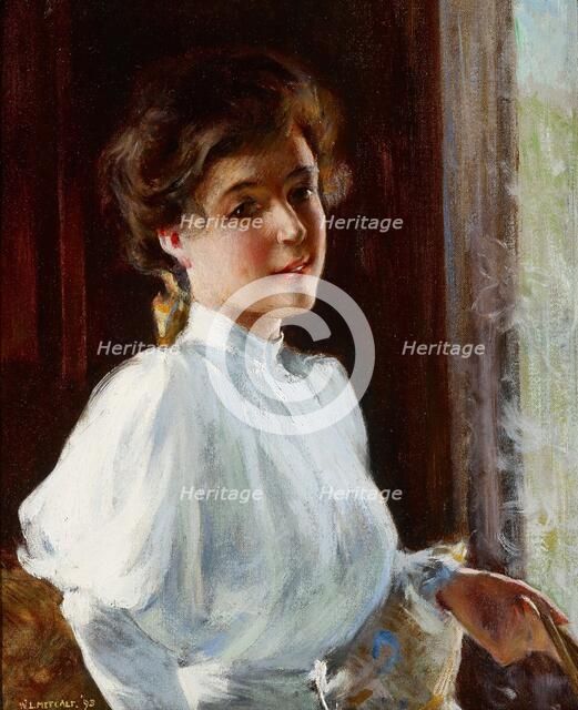 A Young Girl, 1893. Creator: Willard Leroy Metcalf.
