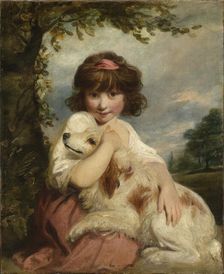 A Young Girl and Her Dog, 1780. Creator: Reynolds, Sir Joshua (1732-1792)