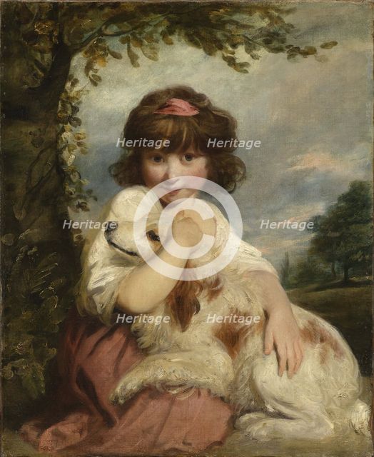 A Young Girl and Her Dog, 1780. Creator: Reynolds, Sir Joshua (1732-1792).