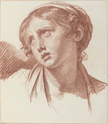 A Young Girl Looking Upward, c. 1778. Creator: Jean-Baptiste Greuze