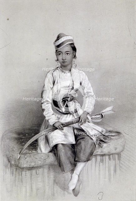 'A Young Hill Raja', 1844. Artist: Lowes Dickinson